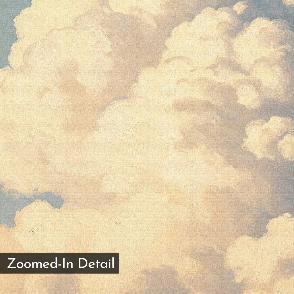 Where the Heavens Drift – blue cloud canvas wall art print by Aspire Prints