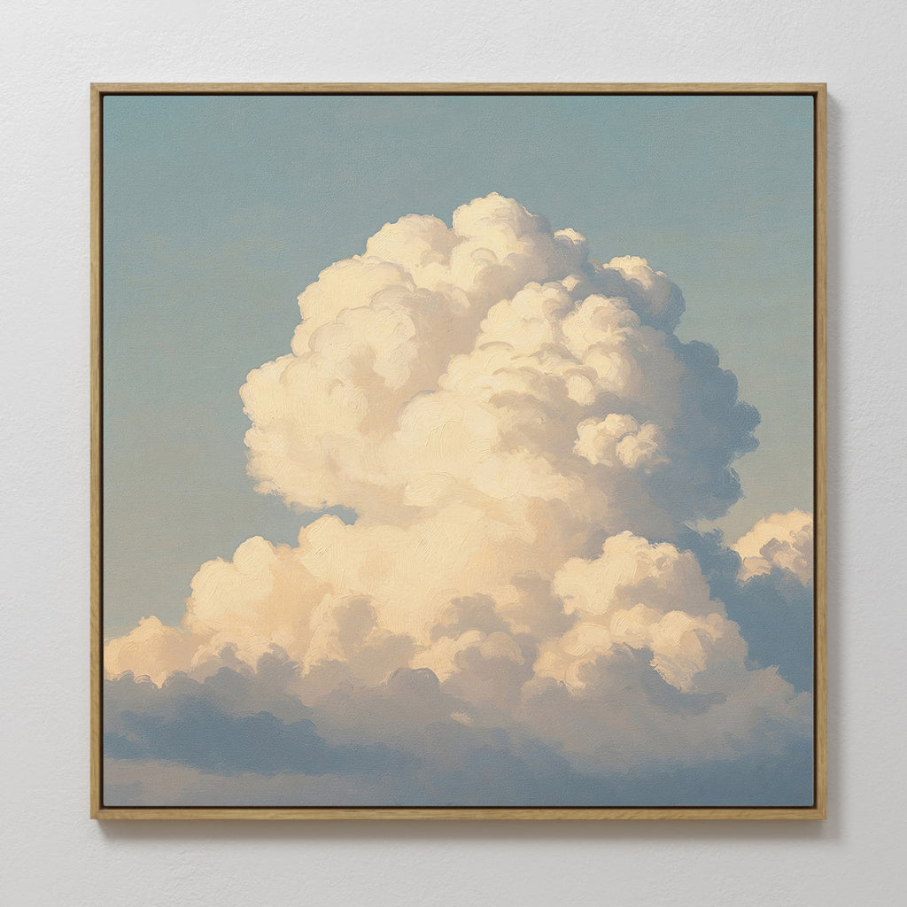 Where the Heavens Drift – blue cloud canvas wall art print by Aspire Prints