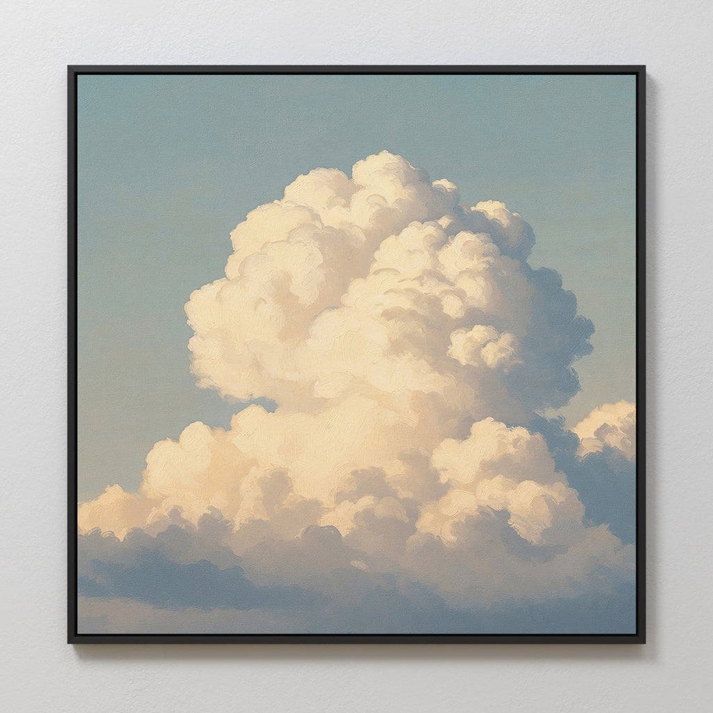 Where the Heavens Drift – blue cloud canvas wall art print by Aspire Prints