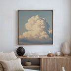 Where the Heavens Drift – blue cloud canvas wall art print by Aspire Prints
