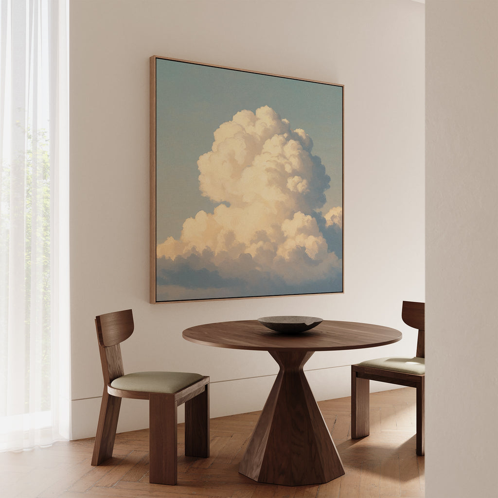 Where the Heavens Drift – blue cloud canvas wall art print by Aspire Prints