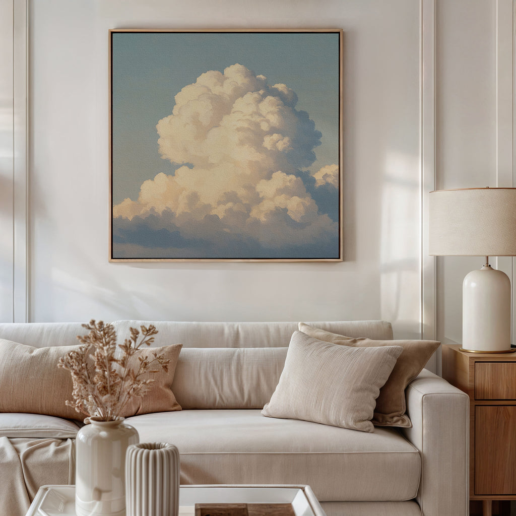 Where the Heavens Drift – blue cloud canvas wall art print by Aspire Prints