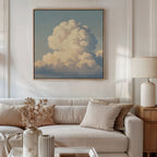 Where the Heavens Drift – blue cloud canvas wall art print by Aspire Prints