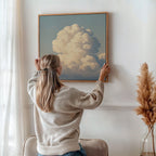 Where the Heavens Drift – blue cloud canvas wall art print by Aspire Prints