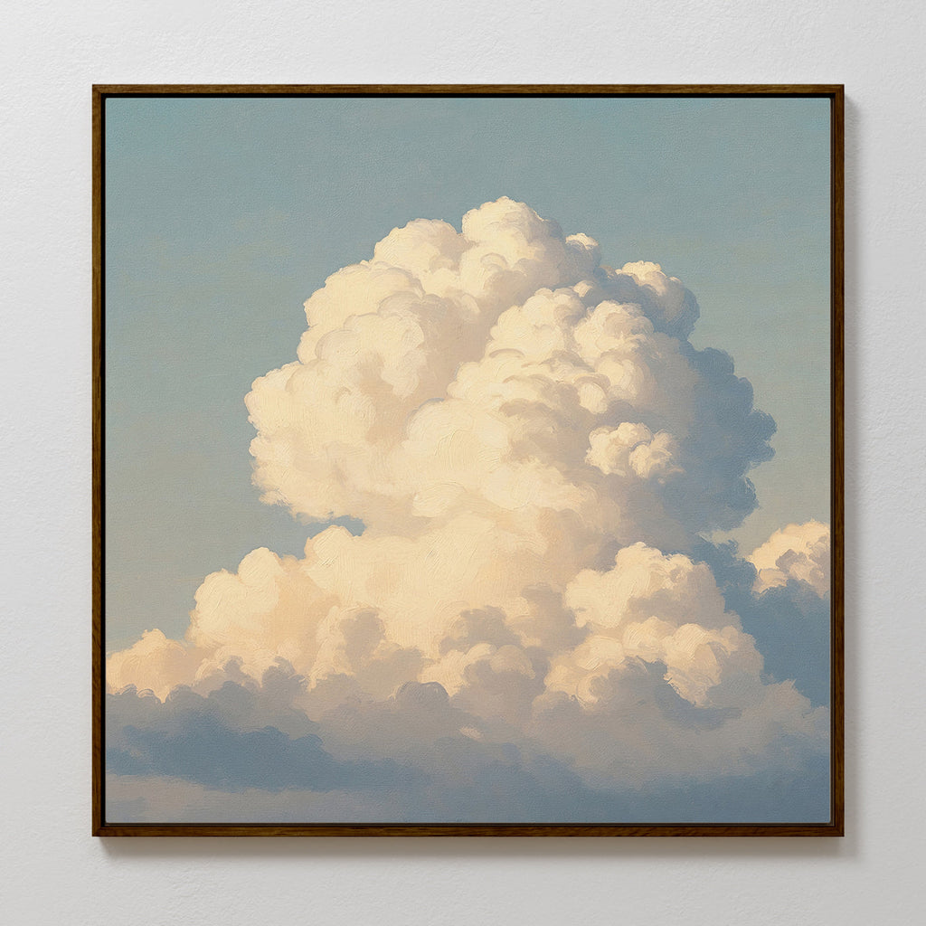 Where the Heavens Drift – blue cloud canvas wall art print by Aspire Prints