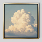 Where the Heavens Drift – blue cloud canvas wall art print by Aspire Prints