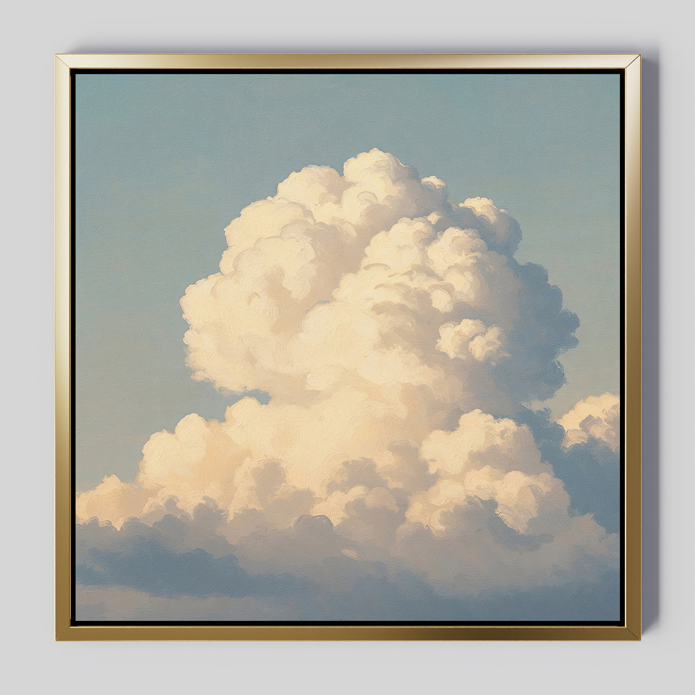 Where the Heavens Drift – blue cloud canvas wall art print by Aspire Prints