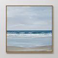 Whispering Shoreline Canvas Print – neutral-toned coastal canvas wall art print by Aspire Prints