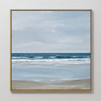 Whispering Shoreline Canvas Print – neutral-toned coastal canvas wall art print by Aspire Prints