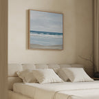 Whispering Shoreline Canvas Print – neutral-toned coastal canvas wall art print by Aspire Prints