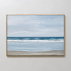 Whispers of the Shoreline – blue coastal canvas wall art print by Aspire Prints