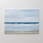 Whispers of the Shoreline – blue coastal canvas wall art print by Aspire Prints
