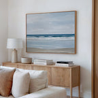 Whispers of the Shoreline – blue coastal canvas wall art print by Aspire Prints