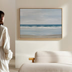 Whispers of the Shoreline – blue coastal canvas wall art print by Aspire Prints