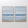 Whispering Shoreline Diptych – Set of 2 Canvas Prints set of 2 – neutral-toned coastal canvas wall art by Aspire Prints