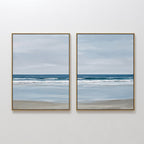 Whispering Shoreline Diptych – Set of 2 Canvas Prints set of 2 – neutral-toned coastal canvas wall art by Aspire Prints