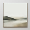 Whispering Hills at Daybreak – beige and white landscape canvas wall art print by Aspire Prints