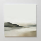 Whispering Hills at Daybreak – beige and white landscape canvas wall art print by Aspire Prints