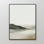Whispering Hills at Dawn – green landscape canvas wall art print by Aspire Prints