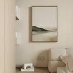 Whispering Hills at Dawn – green landscape canvas wall art print by Aspire Prints