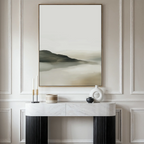 Whispering Hills at Dawn – green landscape canvas wall art print by Aspire Prints