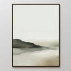 Whispering Hills at Dawn – green landscape canvas wall art print by Aspire Prints
