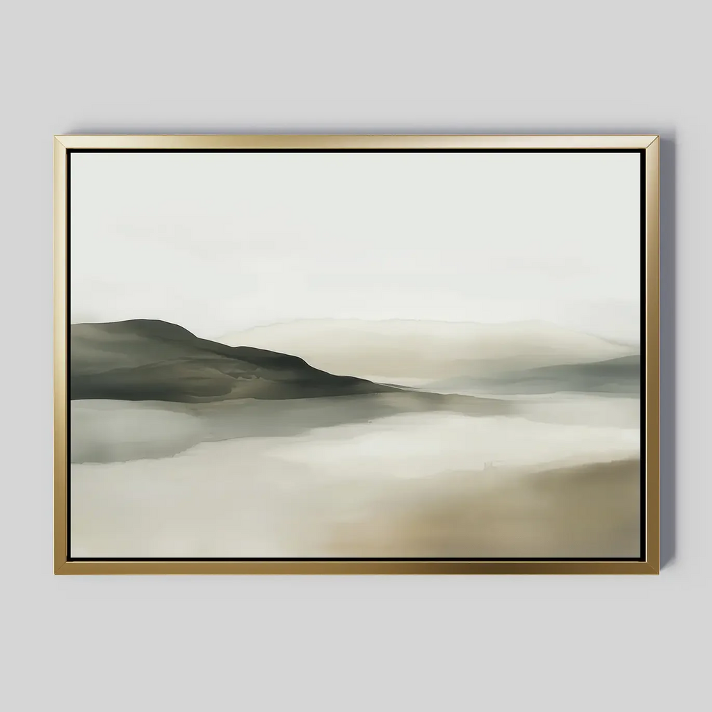 Whispering Hills at First Light – green landscape canvas wall art print by Aspire Prints