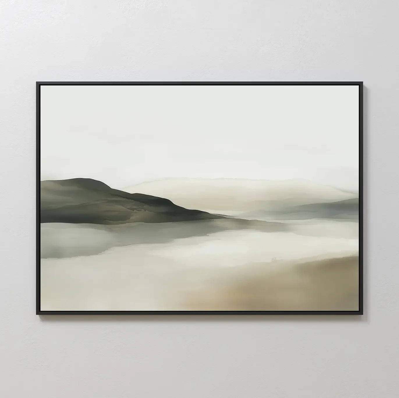 Whispering Hills at First Light – green landscape canvas wall art print by Aspire Prints