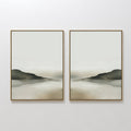 Whispering Hills Diptych – Set of 2 Canvas Prints set of 2 – neutral-toned landscape canvas wall art by Aspire Prints
