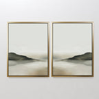 Whispering Hills Diptych – Set of 2 Canvas Prints set of 2 – neutral-toned landscape canvas wall art by Aspire Prints