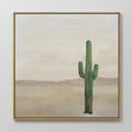 Saguaro & Silence – neutral-toned desert canvas wall art print by Aspire Prints