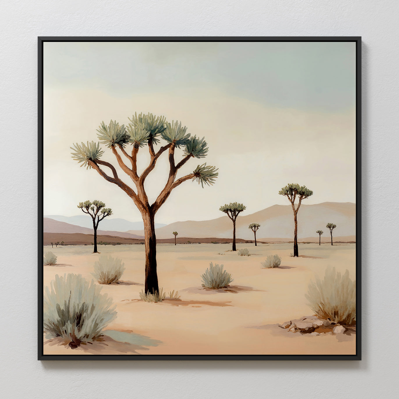 Whispers of the Arid Plain – green desert canvas wall art print by Aspire Prints
