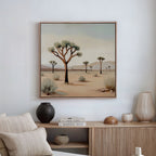 Whispers of the Arid Plain – green desert canvas wall art print by Aspire Prints