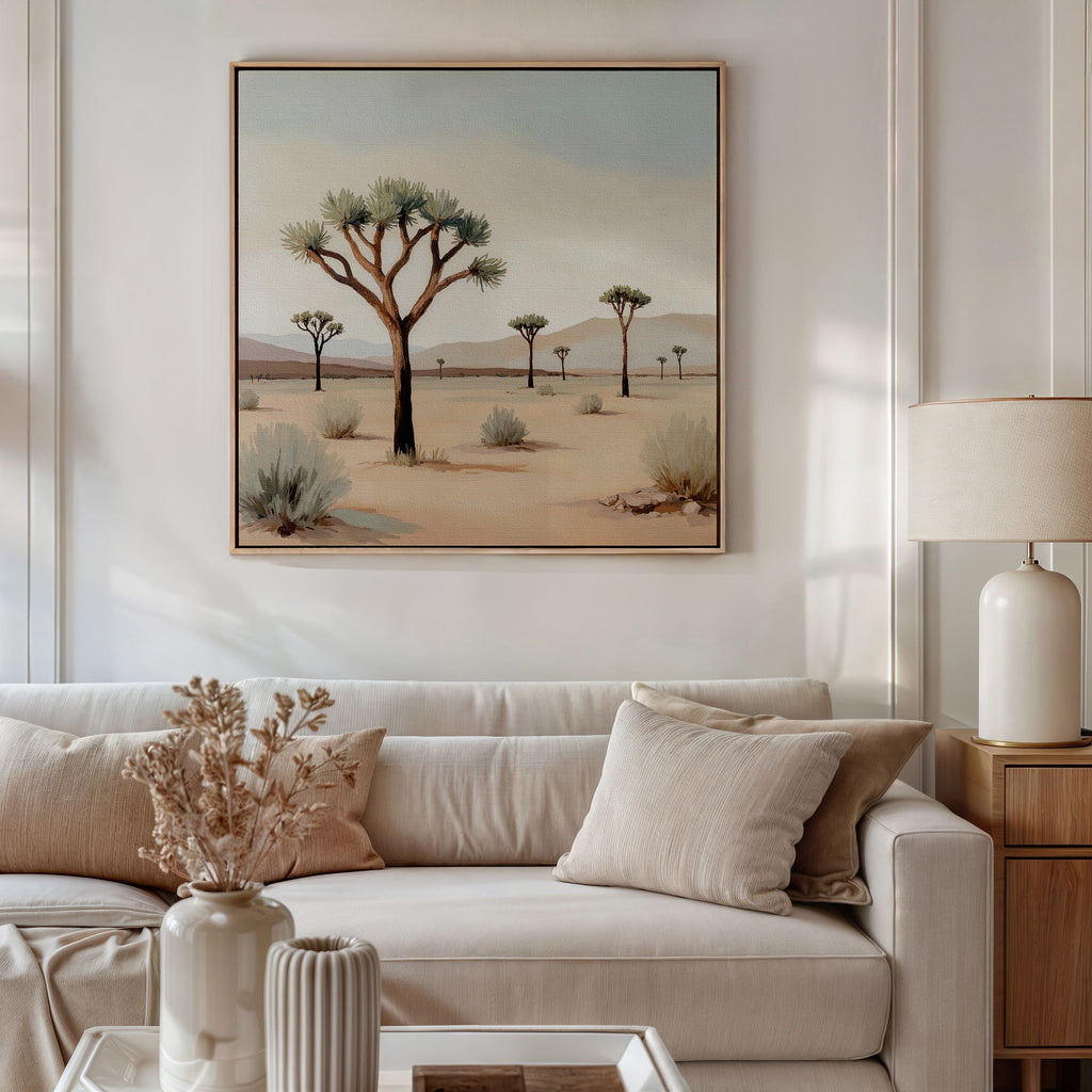 Whispers of the Arid Plain – green desert canvas wall art print by Aspire Prints