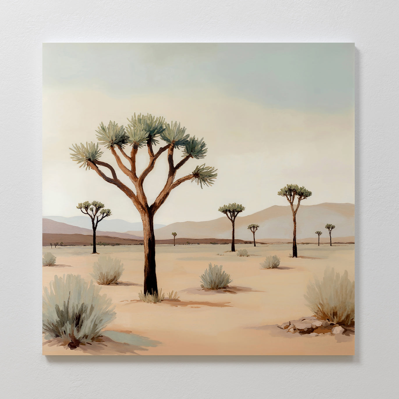 Whispers of the Arid Plain – green desert canvas wall art print by Aspire Prints