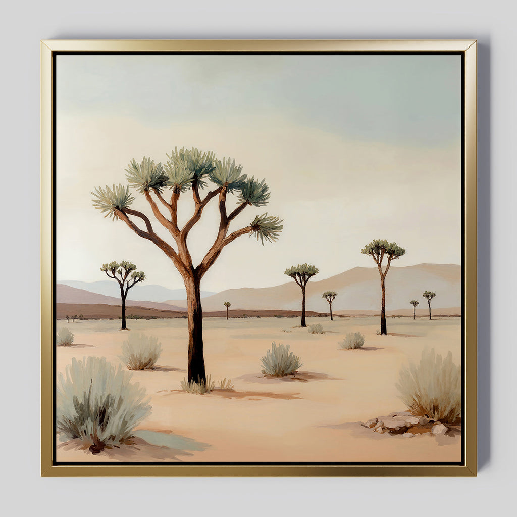 Whispers of the Arid Plain – green desert canvas wall art print by Aspire Prints