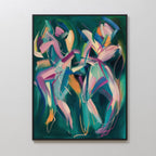 Whirl of the Tides – multicolour abstract canvas wall art print by Aspire Prints
