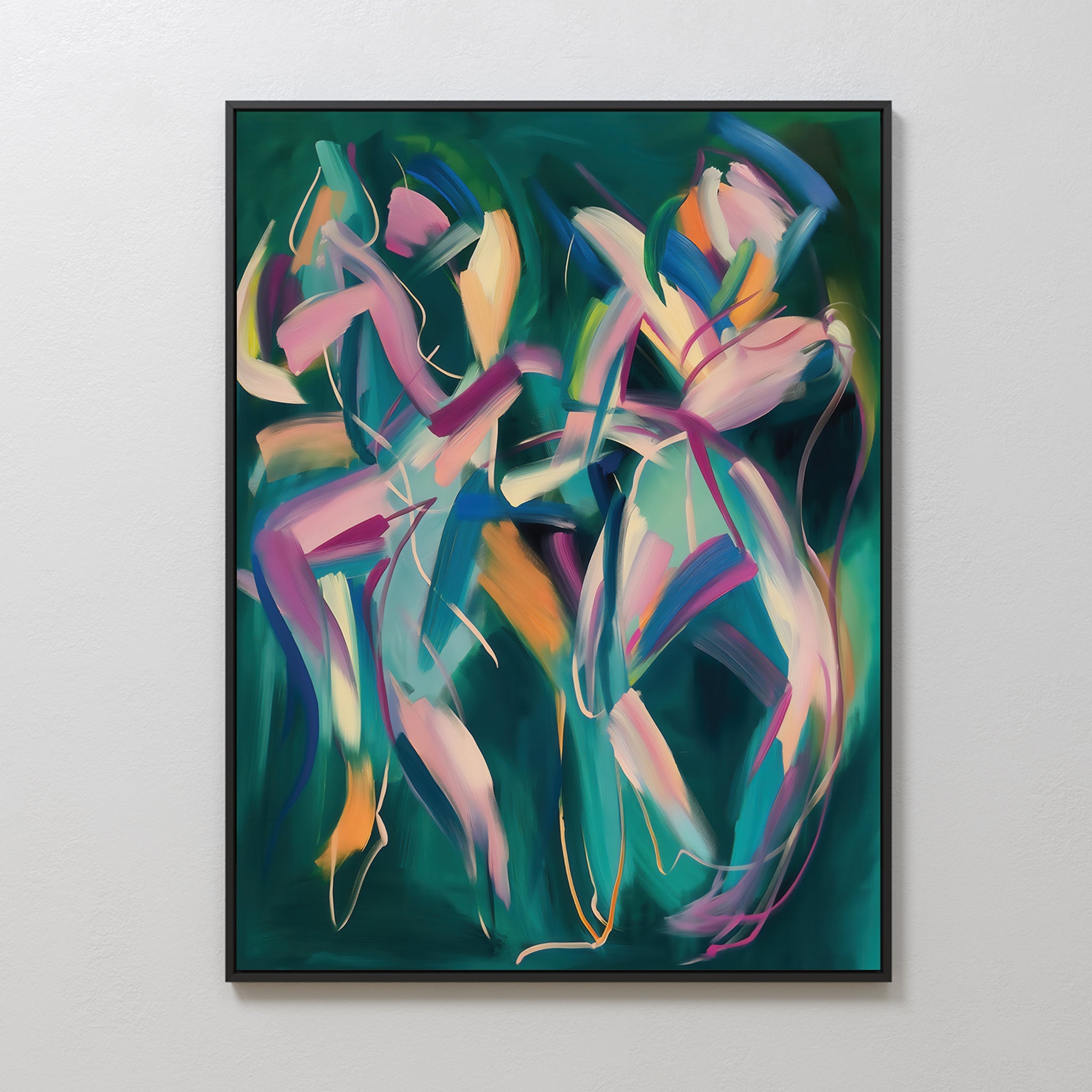 Whirl of the Tides – multicolour abstract canvas wall art print by Aspire Prints