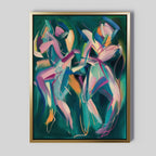 Whirl of the Tides – multicolour abstract canvas wall art print by Aspire Prints