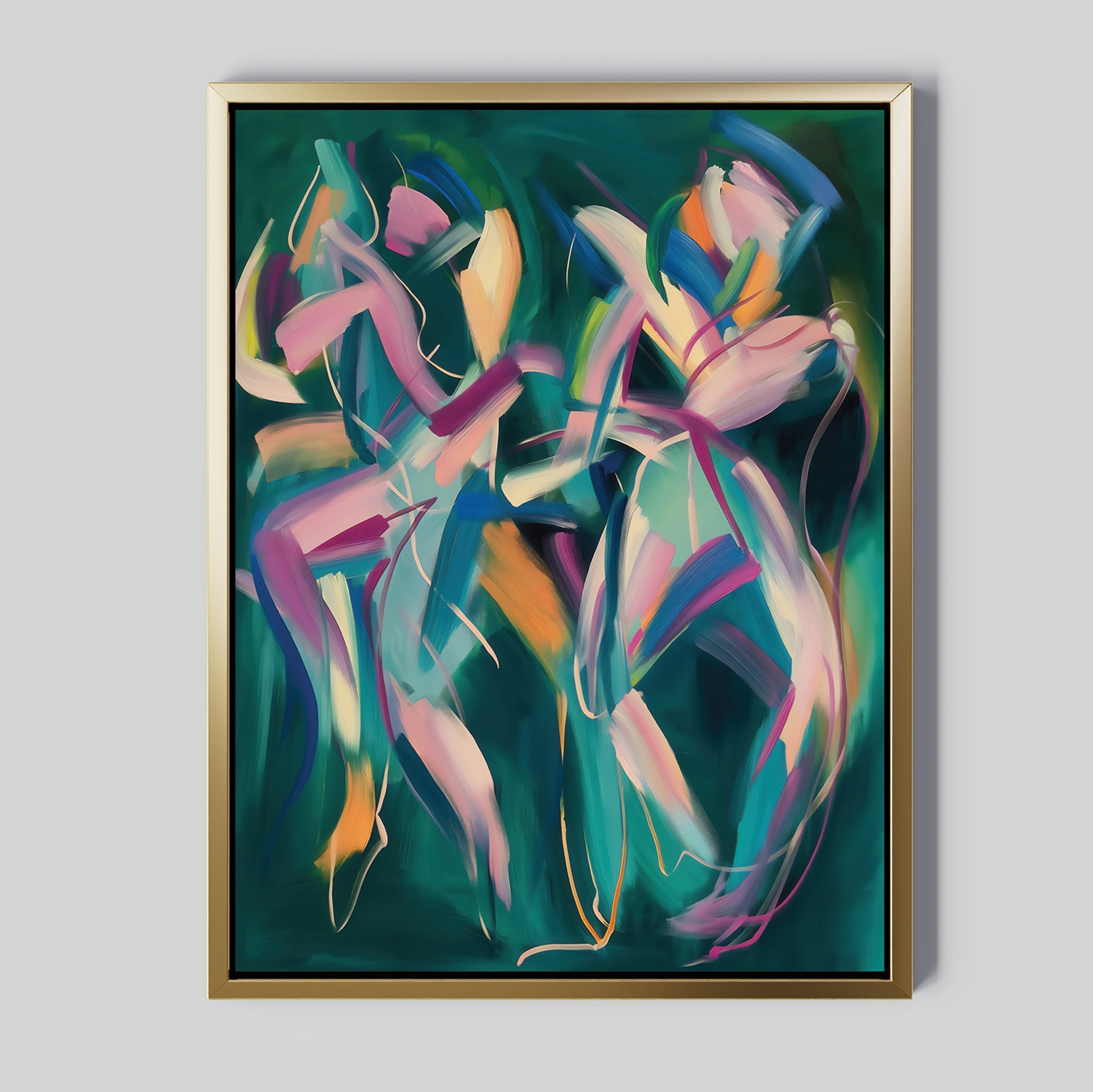 Whirl of the Tides – multicolour abstract canvas wall art print by Aspire Prints