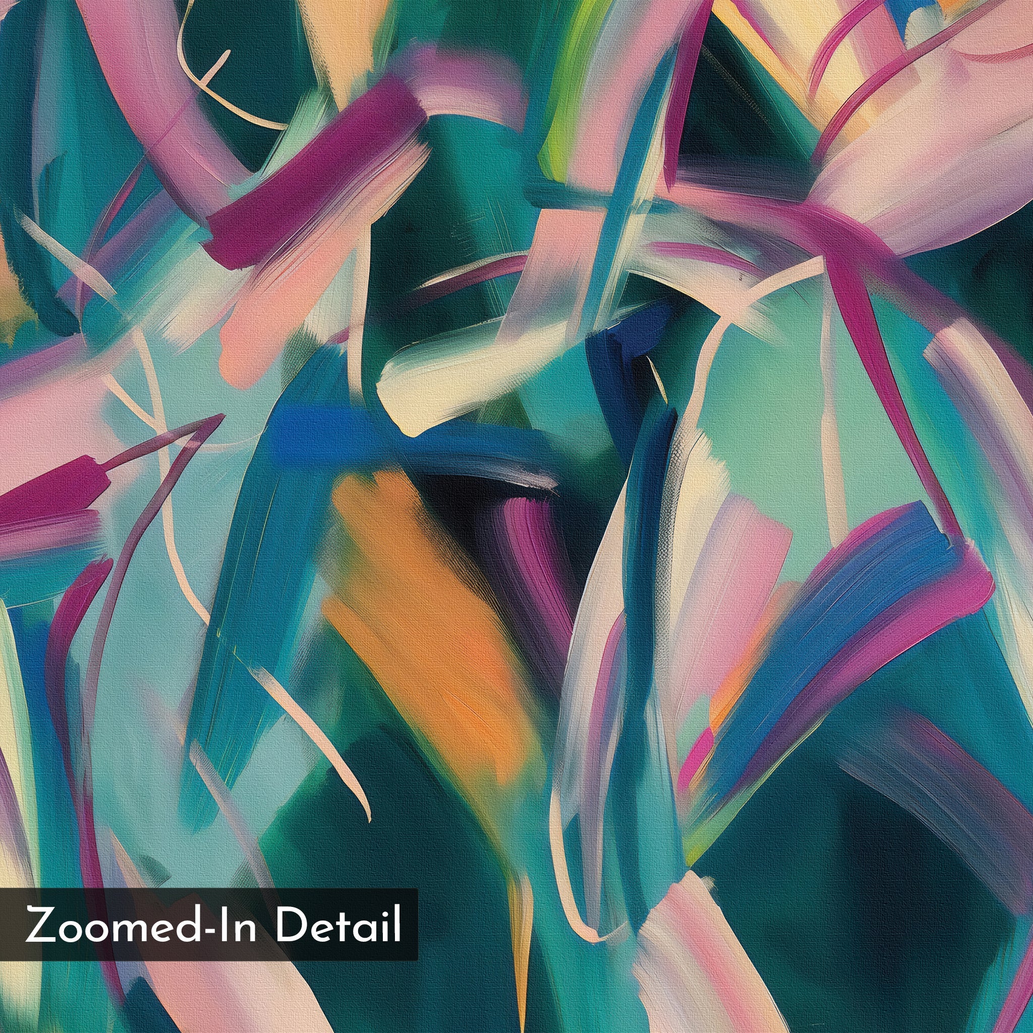 Whirl of the Tides – multicolour abstract canvas wall art print by Aspire Prints