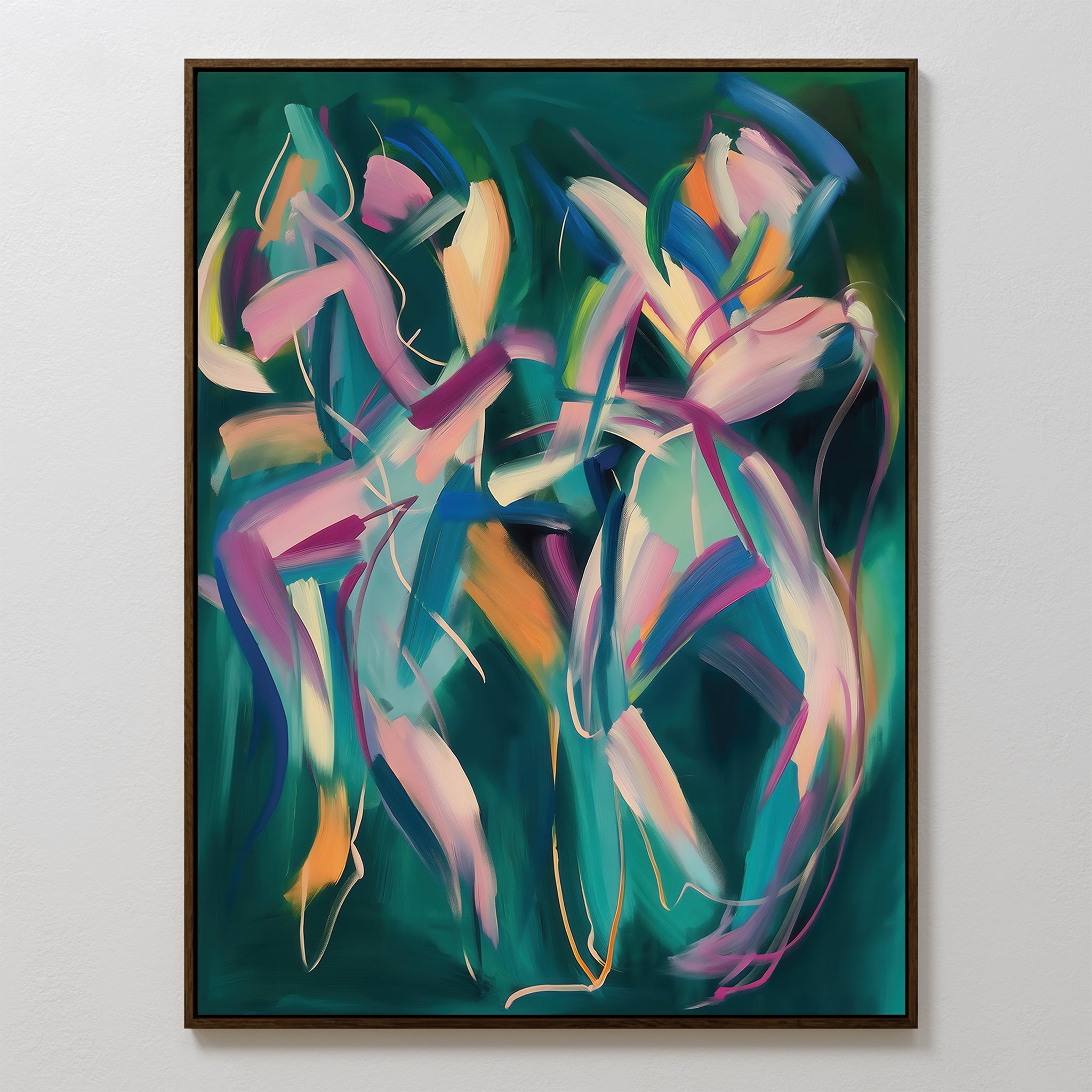 Whirl of the Tides – multicolour abstract canvas wall art print by Aspire Prints
