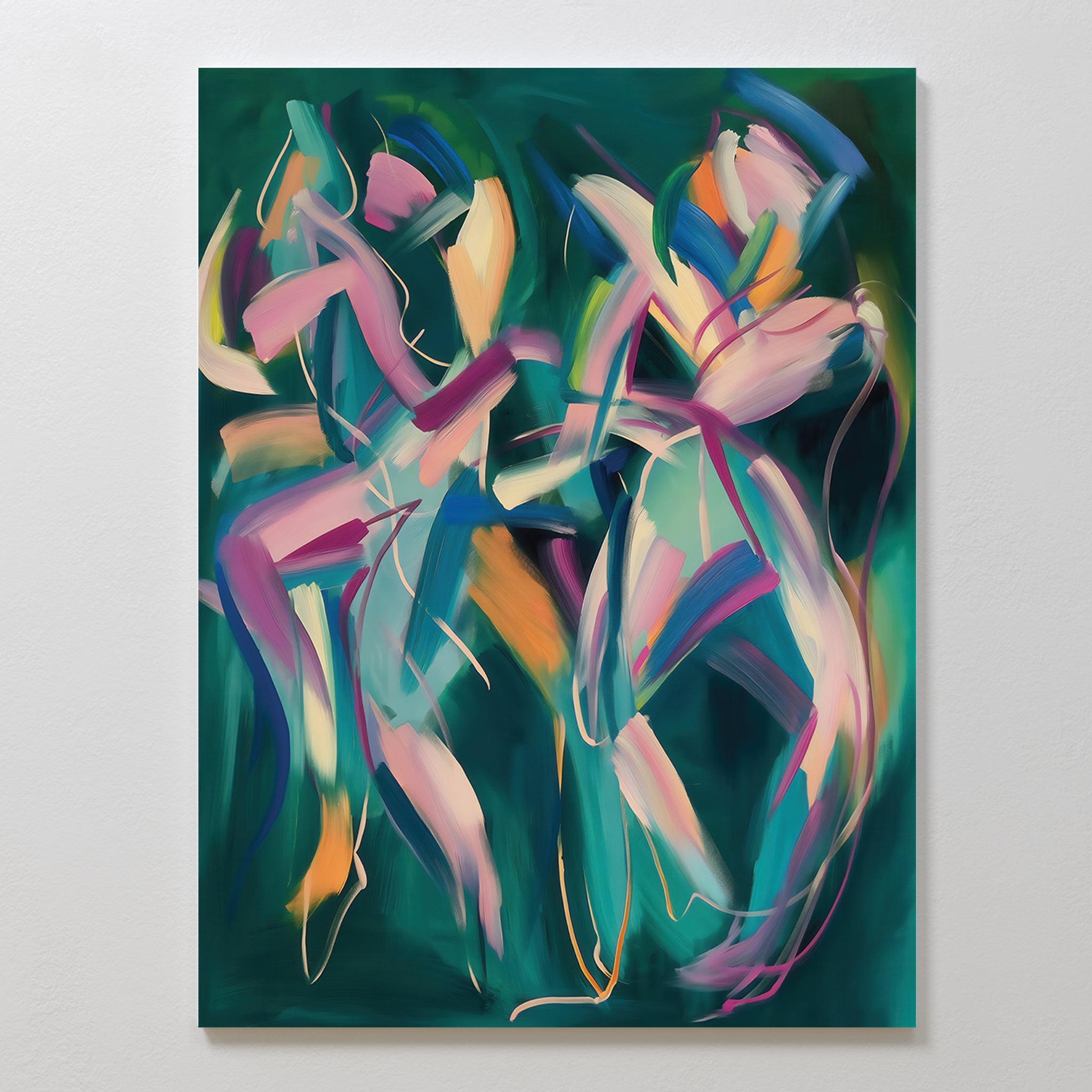Whirl of the Tides – multicolour abstract canvas wall art print by Aspire Prints