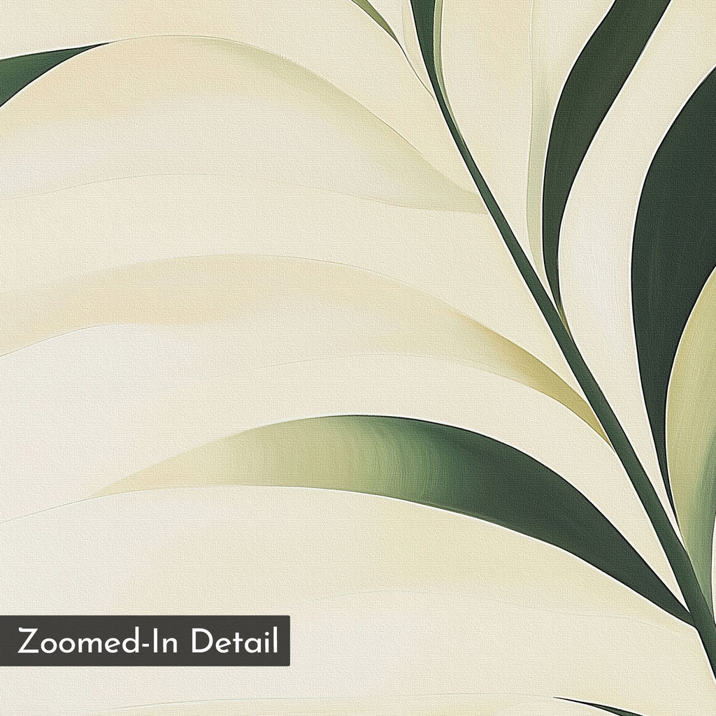 Whispering Verdure – green botanical canvas wall art print by Aspire Prints