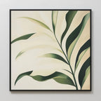 Whispering Verdure – green botanical canvas wall art print by Aspire Prints