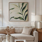 Whispering Verdure – green botanical canvas wall art print by Aspire Prints