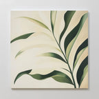 Whispering Verdure – green botanical canvas wall art print by Aspire Prints