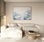Whisper of Spring – blue botanical canvas wall art print by Aspire Prints