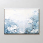 Whisper of Spring – blue botanical canvas wall art print by Aspire Prints