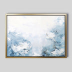 Whisper of Spring – blue botanical canvas wall art print by Aspire Prints